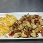 EGGS WITH CHEESE & POTATOES