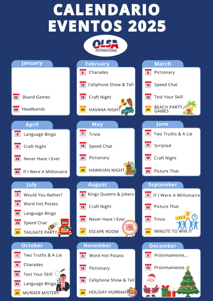 Calendario eventos