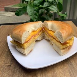 bagel breakfast sandwich bagel breakfast sandwich