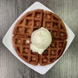 waffle with ice cream